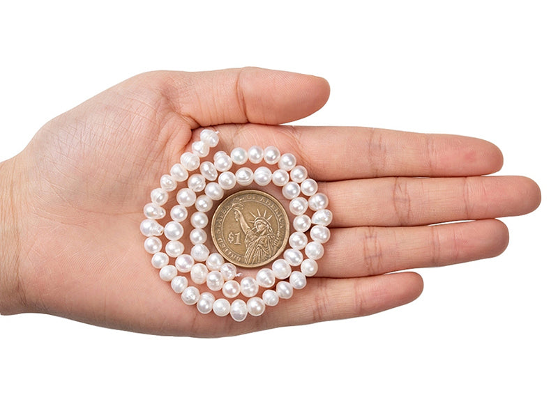 achat Lot de 20 perles de culture - Forme graine - 6 mm