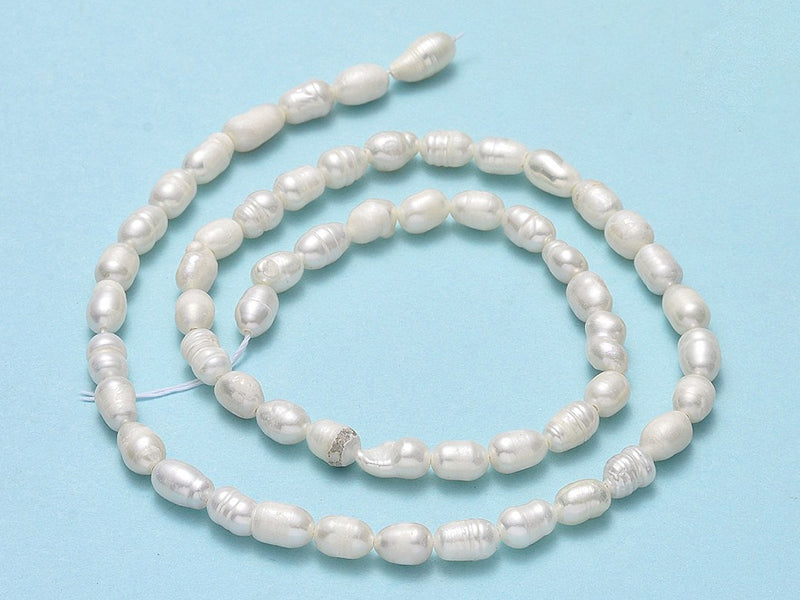achat Lot de 20 perles de culture - forme grain de riz - 5 à 7 mm