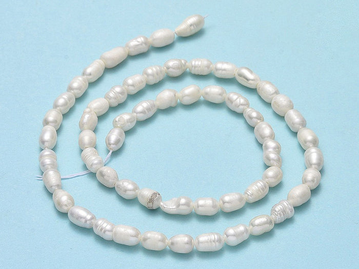 Achat Lot de 20 perles de culture - forme grain de riz - 5 à 7 mm