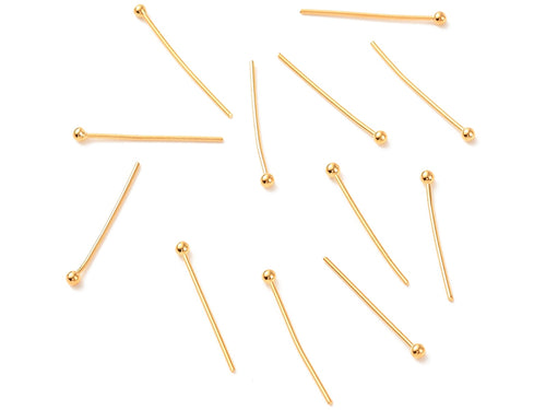 Achat Lot de 50 clous à tête boule - Doré à l'or fin 18K - 21 mm