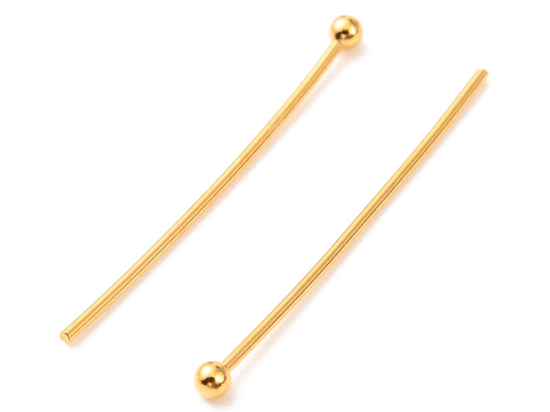 Achat Lot de 50 clous à tête boule - Doré à l'or fin 18K - 27 mm