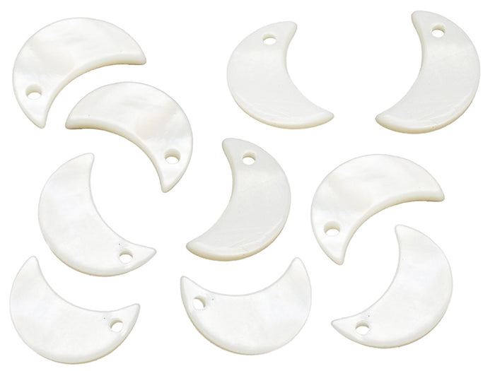 Achat Lot de 10 breloques - lune - coquillage naturel - 13 x 8 mm