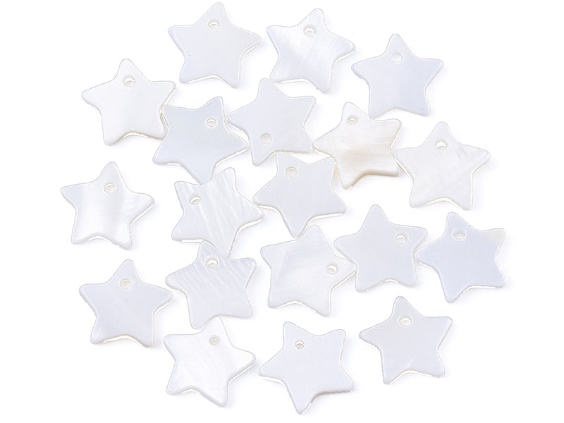 Achat Lot de 10 breloques - étoile - coquillage naturel - 10 mm
