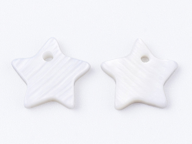 achat Lot de 10 breloques - étoile - coquillage naturel - 10 mm