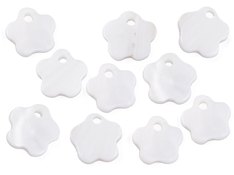 Achat Lot de 10 breloques - fleur - Coquillage naturel - 13 mm