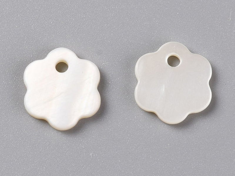 achat Lot de 10 perles fleur - Coquillage naturel - 10 mm