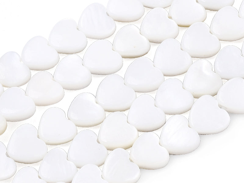 Achat Lot de 10 perles cœur - Coquillage naturel - 6 mm