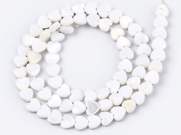 Achat Lot de 10 perles cœur - Coquillage naturel - 6 mm