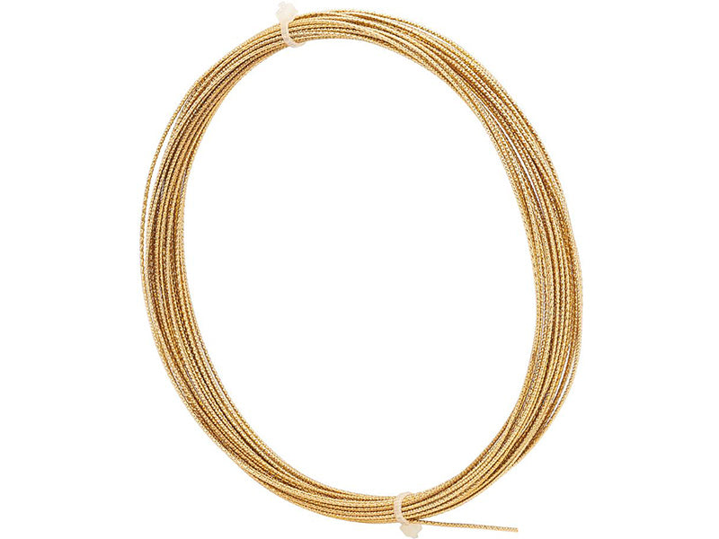 achat 10 mètres de fil de cuivre texturé - doré brillant - 0,8 mm