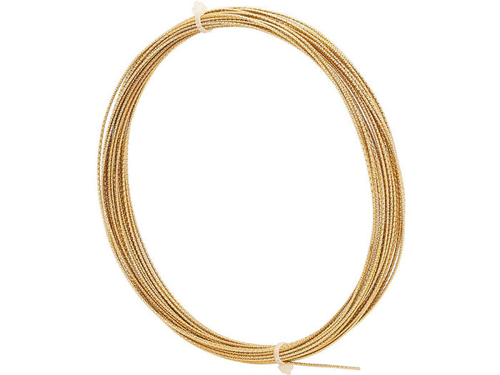 Achat 10 mètres de fil de cuivre texturé - doré brillant - 0,8 mm