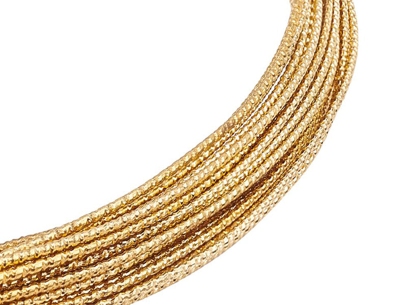 Achat 10 mètres de fil de cuivre texturé - doré brillant - 0,8 mm