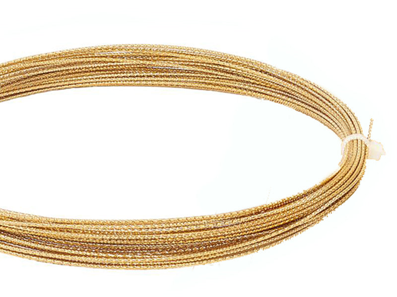 achat 10 mètres de fil de cuivre texturé - doré brillant - 0,8 mm
