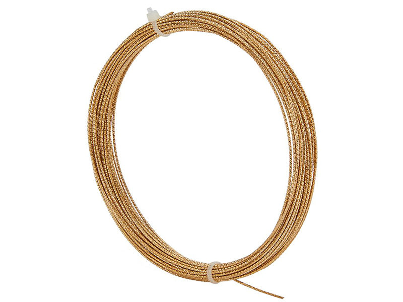 achat 10 mètres de fil de cuivre texturé - doré brillant - 1 mm