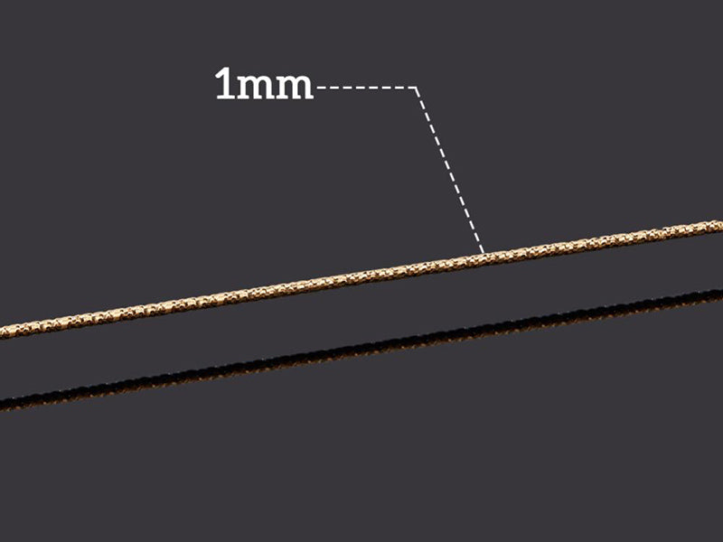 achat 10 mètres de fil de cuivre texturé - doré brillant - 1 mm