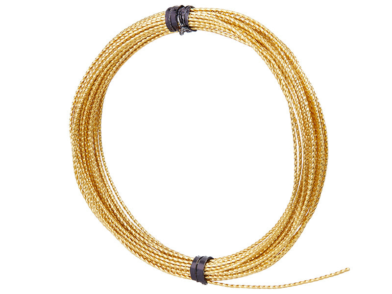 achat 6 mètres de fil de cuivre torsadé - doré mat - 0,8 mm