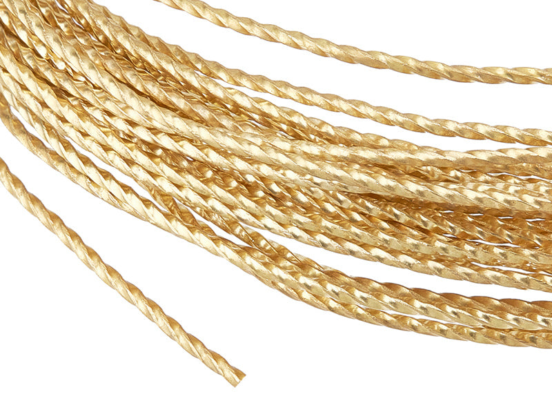 Achat 6 mètres de fil de cuivre torsadé - doré mat - 0,8 mm