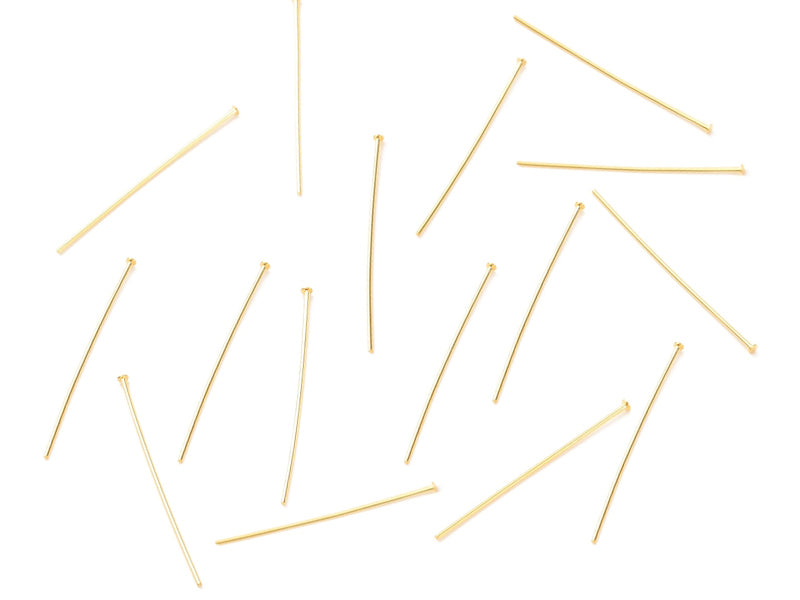 Achat Lot de 50 clous à tête plate - Doré à l'or fin 18K - 19 mm
