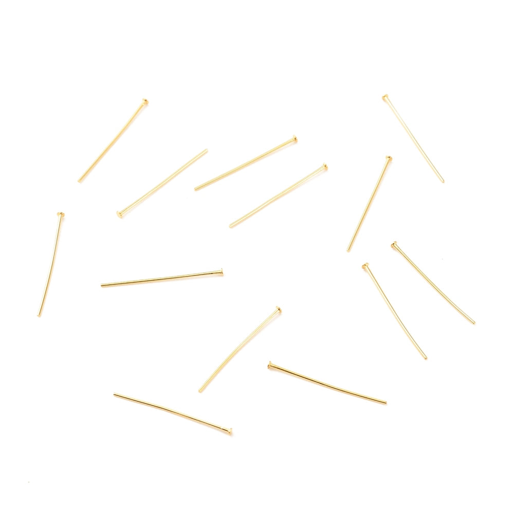 achat Lot de 50 clous à tête plate - Doré à l'or fin 18K - 19 mm