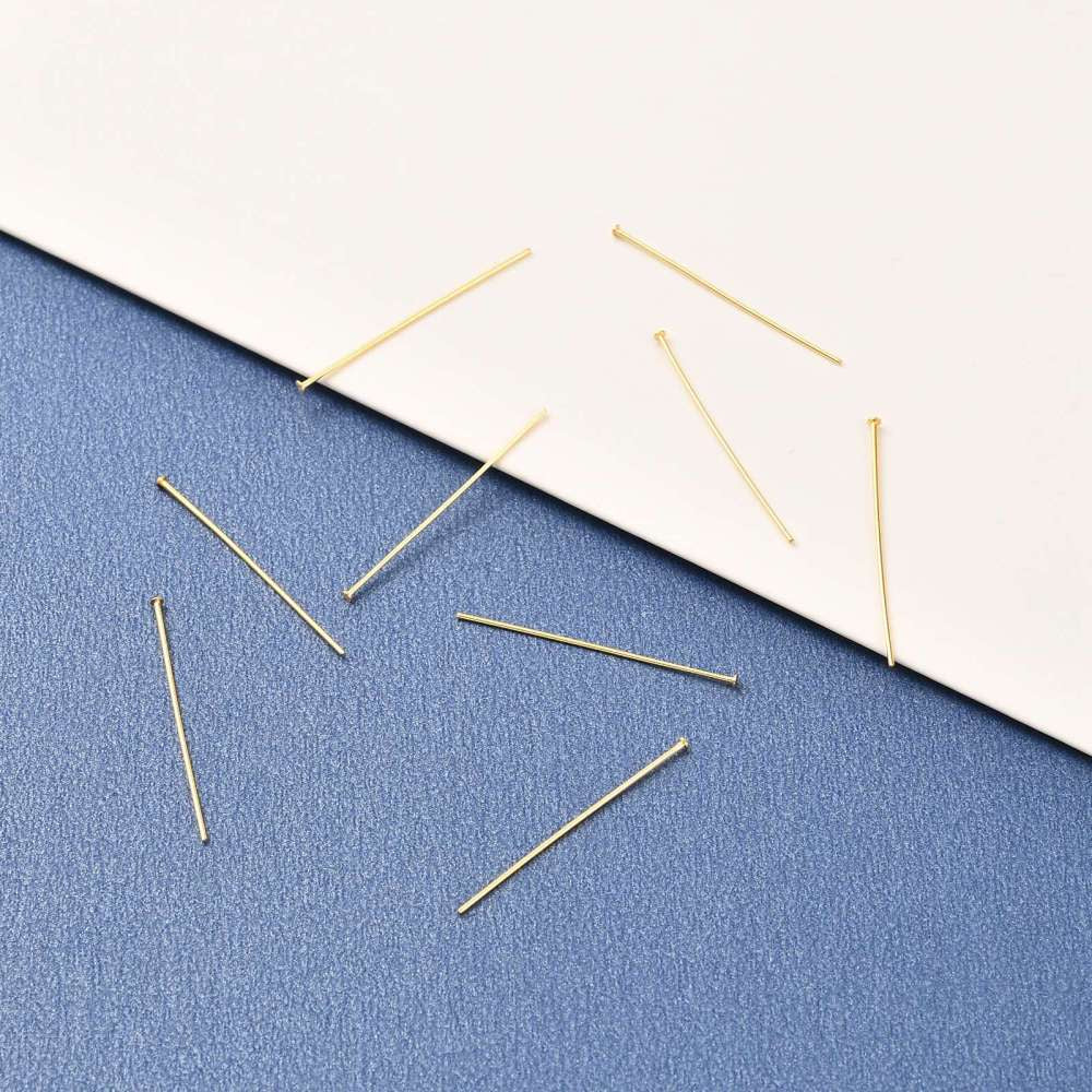 achat Lot de 50 clous à tête plate - Doré à l'or fin 18K - 25 mm