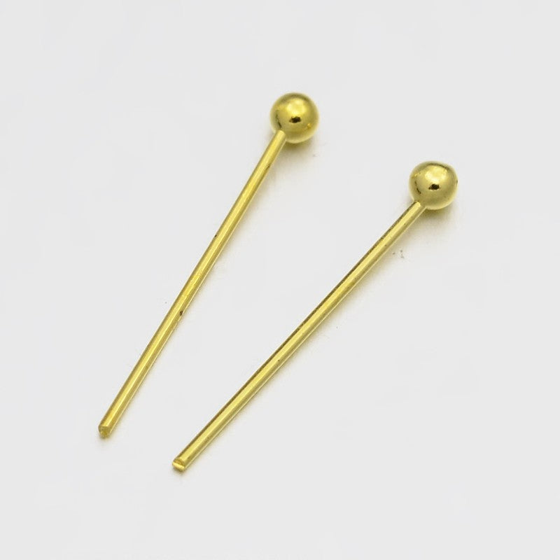 achat Lot de 50 clous à tête boule - Doré - 30 mm