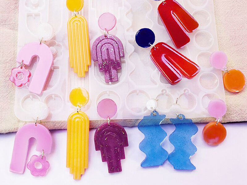 achat Moule en silicone - Formes géométriques abstraites pour boucles d'oreilles