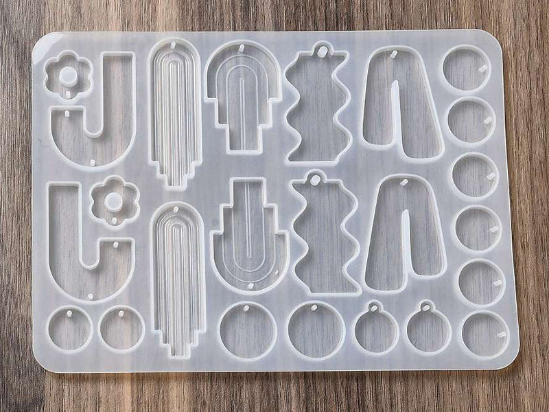 achat Moule en silicone - Formes géométriques abstraites pour boucles d'oreilles