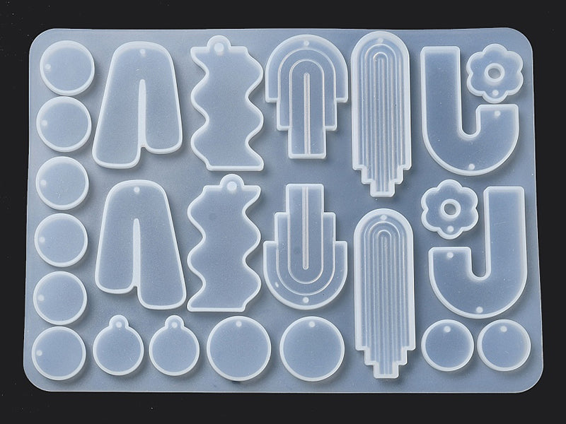 achat Moule en silicone - Formes géométriques abstraites pour boucles d'oreilles