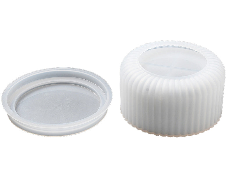 Achat Moule silicone - Boîte striée et couvercle - 11 cm
