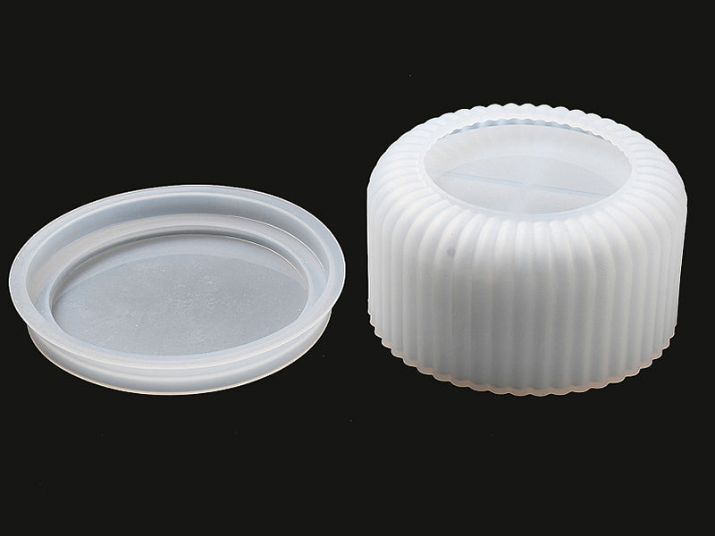 achat Moule silicone - Boîte striée et couvercle - 11 cm