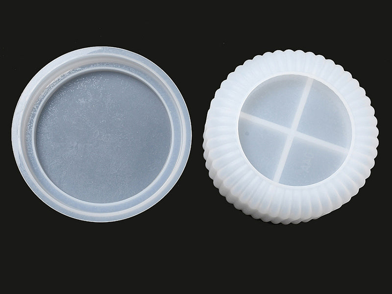 achat Moule silicone - Boîte striée et couvercle - 11 cm