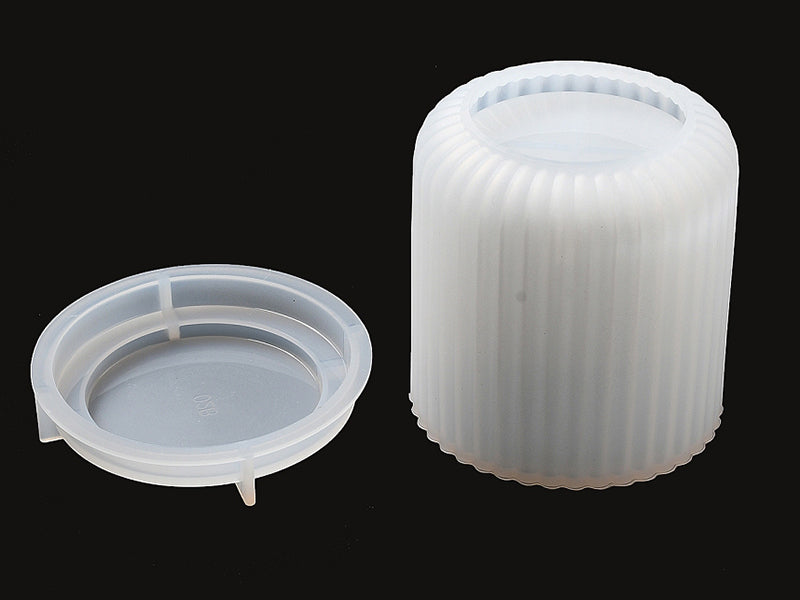 Achat Moule silicone - Boîte striée et couvercle - 8 cm