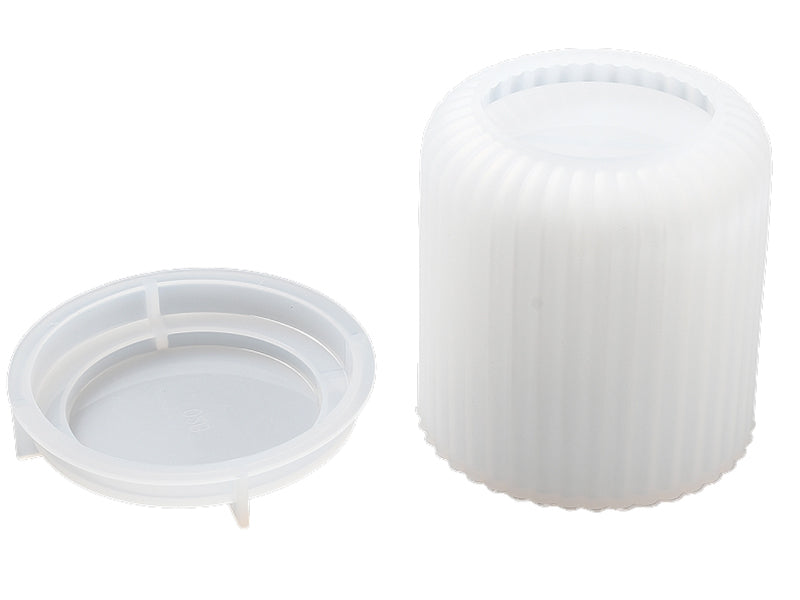 Achat Moule silicone - Boîte striée et couvercle - 8 cm
