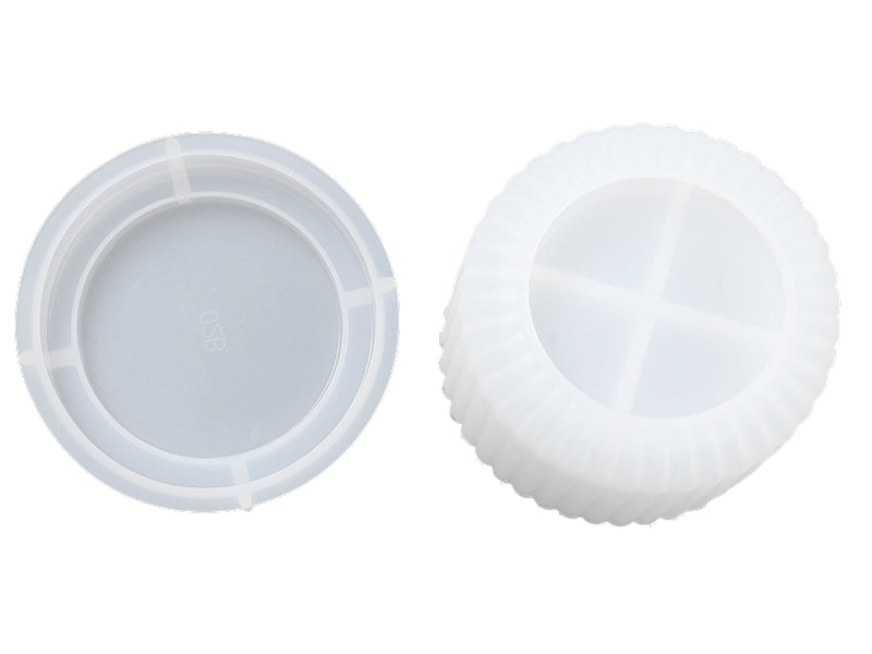 achat Moule silicone - Boîte striée et couvercle - 8 cm