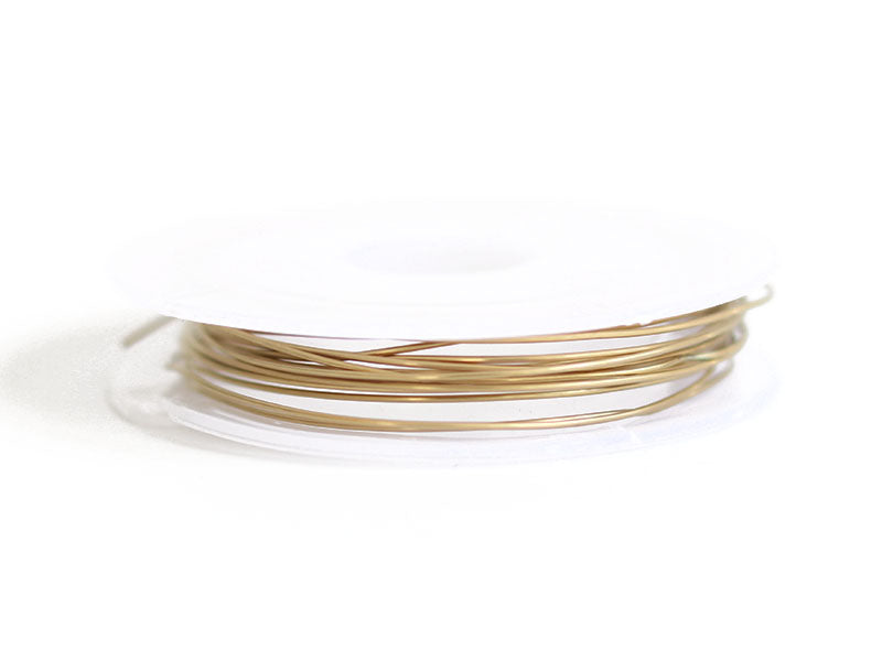 Achat 2 m de fil de laiton fin - Doré à l’or fin 18K - 0,6 mm