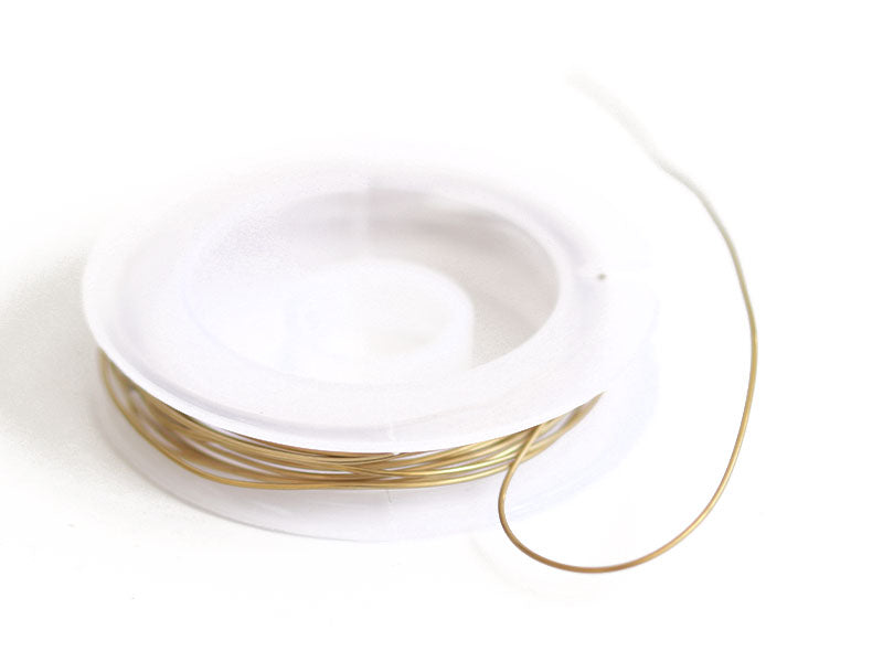 Achat 2 m de fil de laiton fin - Doré à l’or fin 18K - 0,6 mm