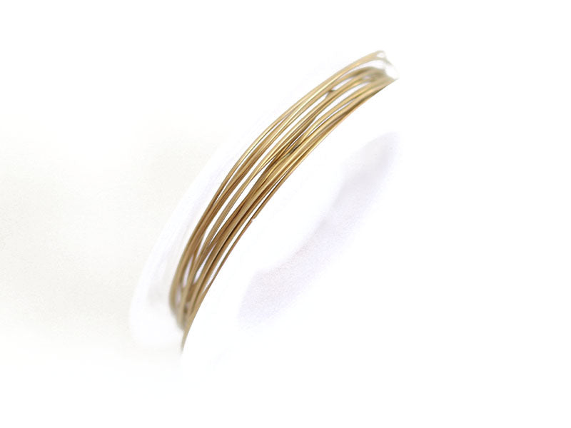 achat 2 m de fil de laiton fin - Doré à l’or fin 18K - 0,6 mm