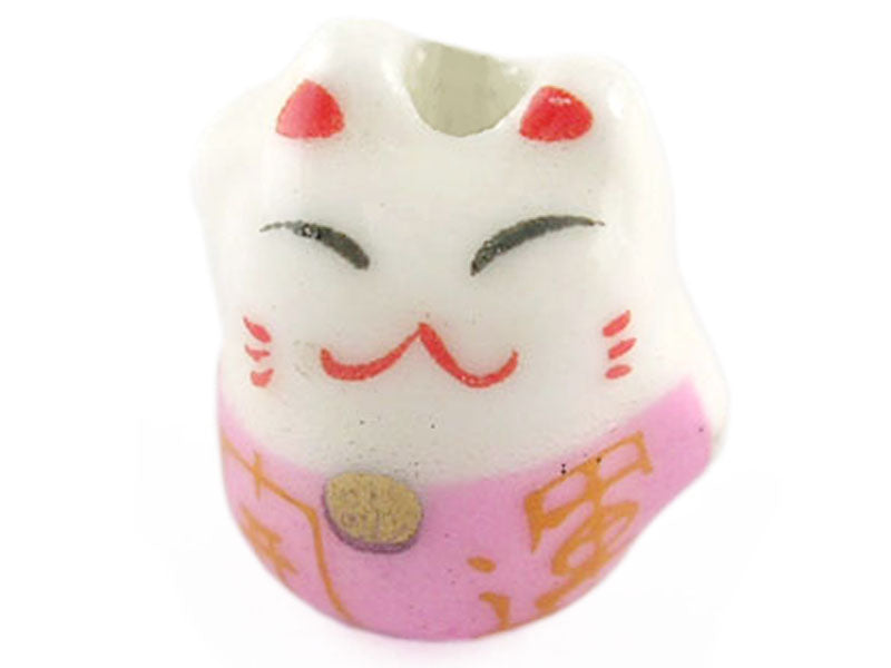 Achat Perle en porcelaine - Lucky cat - 15 mm