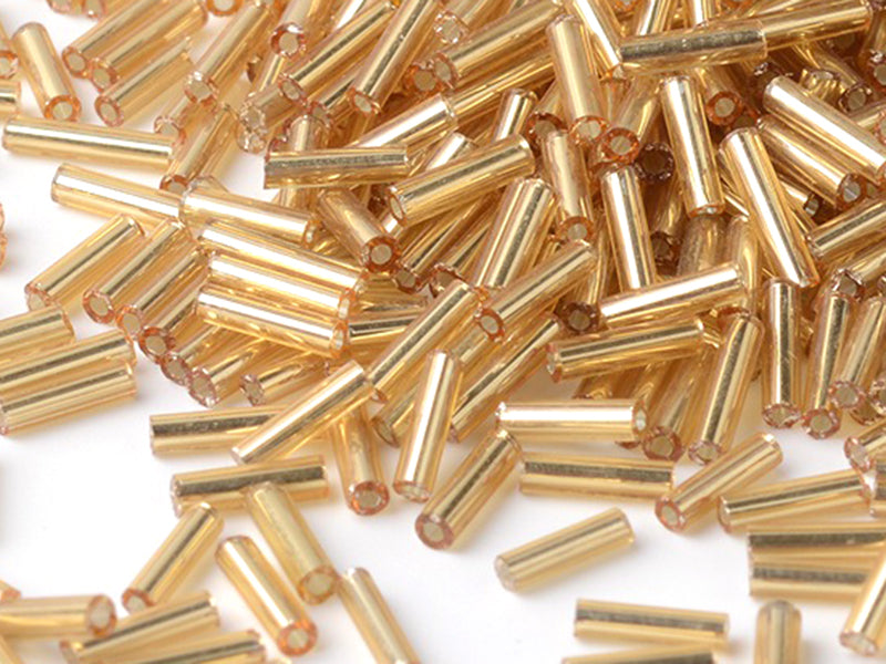 Achat Perles tubes bugles - Doré - 6 mm - 10 g