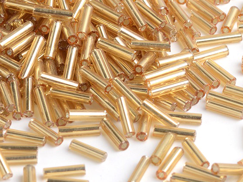 Achat Perles tubes bugles - Doré - 6 mm - 10 g