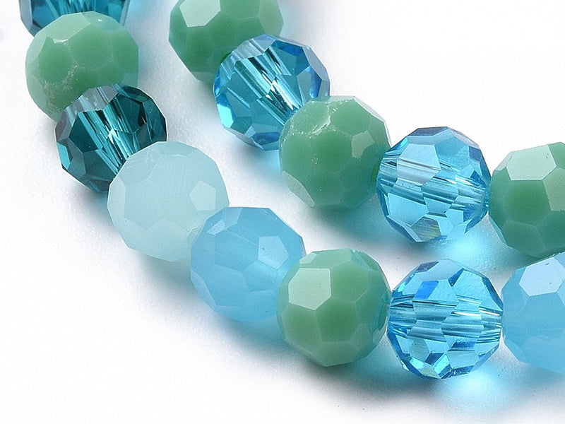 achat Lot de 50 perles rondes facettées - 5 mm - Tons bleu clair