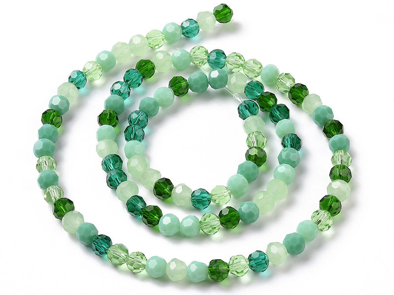 Achat Lot de 50 perles rondes facettées - 5 mm - Tons verts
