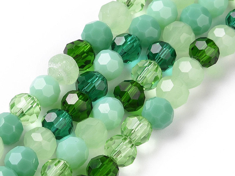 Achat Lot de 50 perles rondes facettées - 5 mm - Tons verts