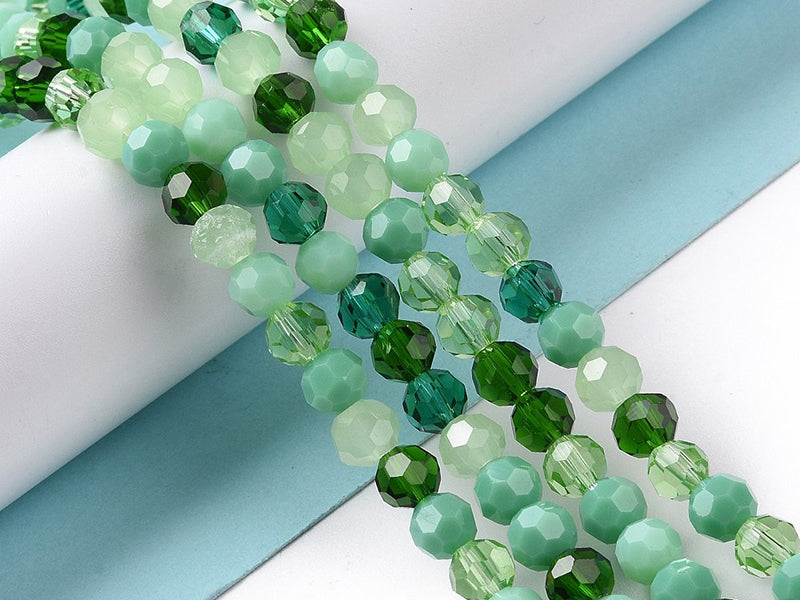 achat Lot de 50 perles rondes facettées - 5 mm - Tons verts