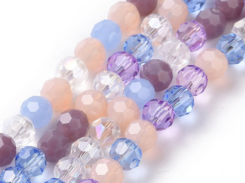 Achat Lot de 50 perles rondes facettées - 5 mm - Tons mauves
