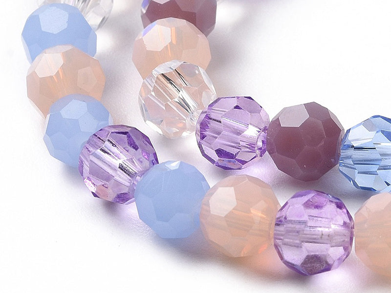 Achat Lot de 50 perles rondes facettées - 5 mm - Tons mauves