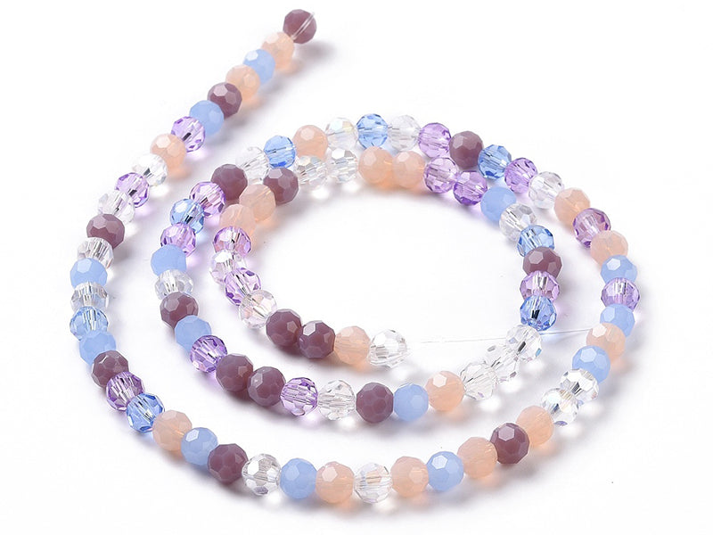 achat Lot de 50 perles rondes facettées - 5 mm - Tons mauves