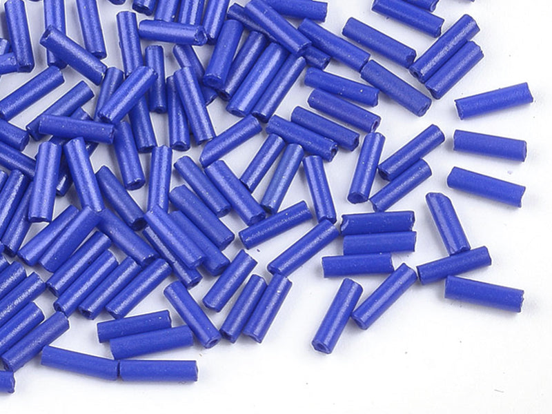 Achat Perles tubes bugle - Bleu cobalt - 6 mm - 10 g