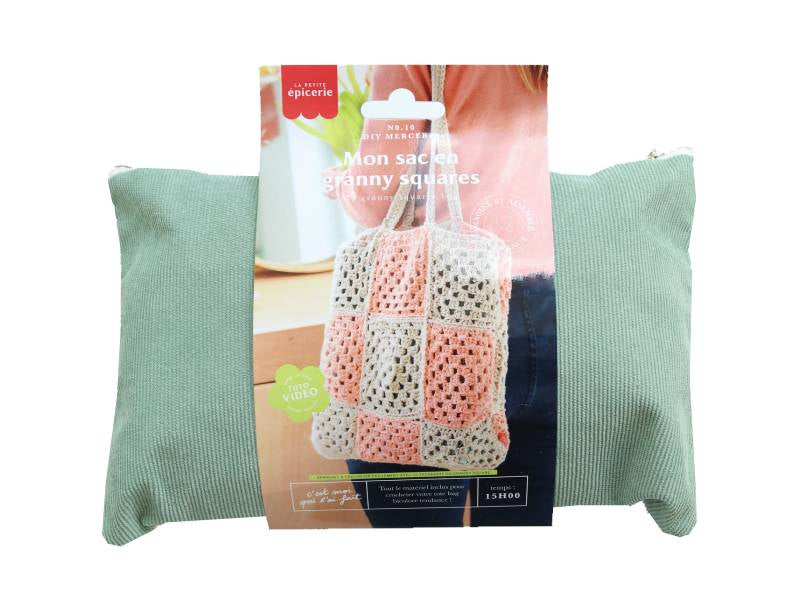 Achat Kit DIY Mercerie - Mon sac en granny squares - Pêche