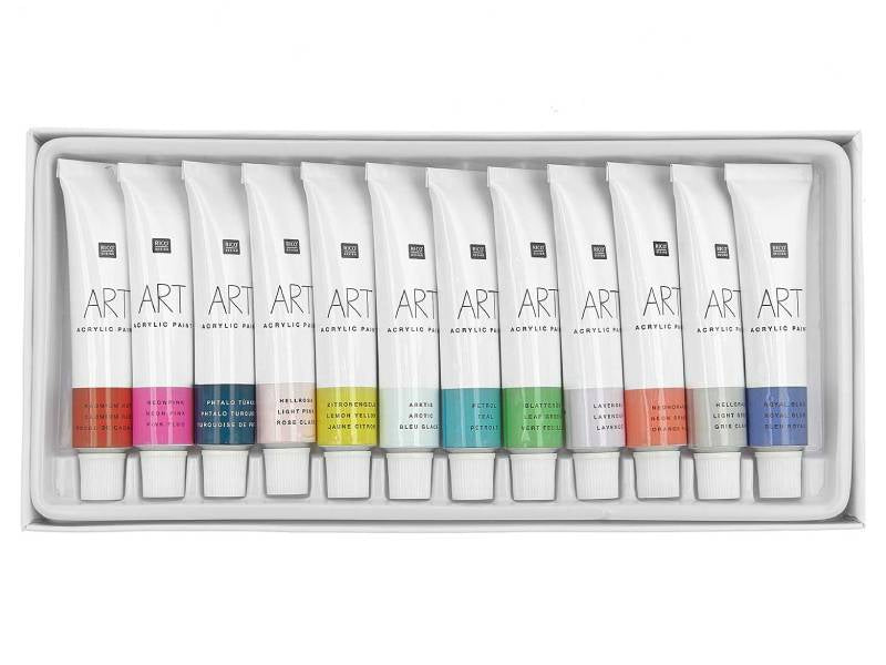 achat Set de 12 tubes de peinture acrylique - Fashion