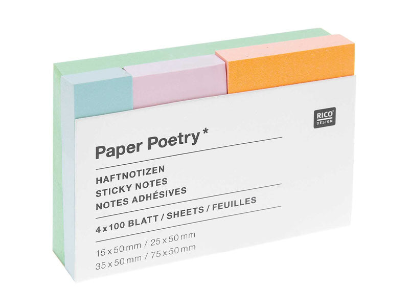 Achat 100 notes adhésives pastels - 50 mm